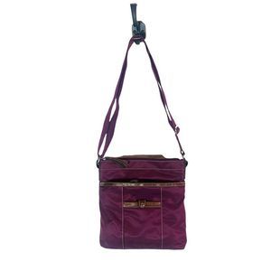 5 for $30 Nine West NWOT Nylon Shoulder Bag Purple & Brown New Without Tags